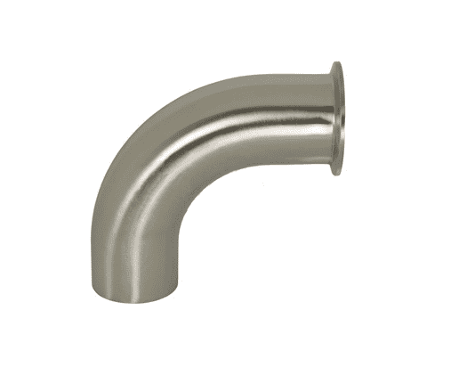 B2CM-R100 Dixon Valve 316L Stainless Steel Sanitary Polished 90 deg. Clamp x Weld Elbow - 1" Tube OD