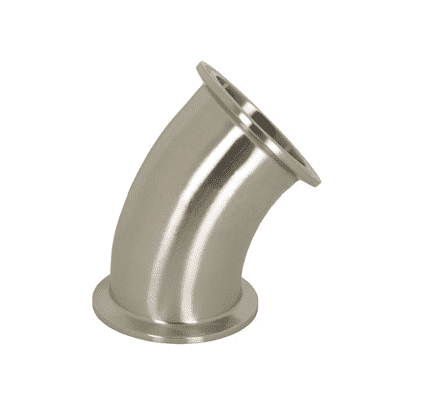 B2KMP-R400 Dixon Valve 316L Stainless Steel Sanitary 45 deg. Clamp Elbow - 4" Tube OD