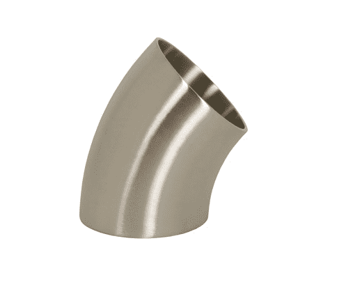B2WK-G100P Dixon Valve 304 Stainless Steel Sanitary Polished 45 deg. Weld Elbow - 1" Tube OD