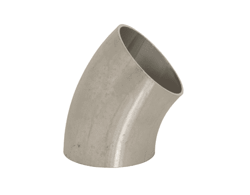 B2WK-G100U Dixon Valve 304 Stainless Steel Sanitary Unpolished 45 deg. Weld Elbow - 1" Tube OD
