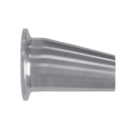 B32M-R20050 Dixon Valve 316L Stainless Steel Sanitary Clamp x Weld Eccentric Reducer (#7 Finish) - 2" x 1/2" Tube OD