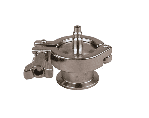 B45AB-R250 Dixon Valve 2-1/2" 316L Stainless Steel Sanitary Air Blow Check Valve - Quick Connect Plug