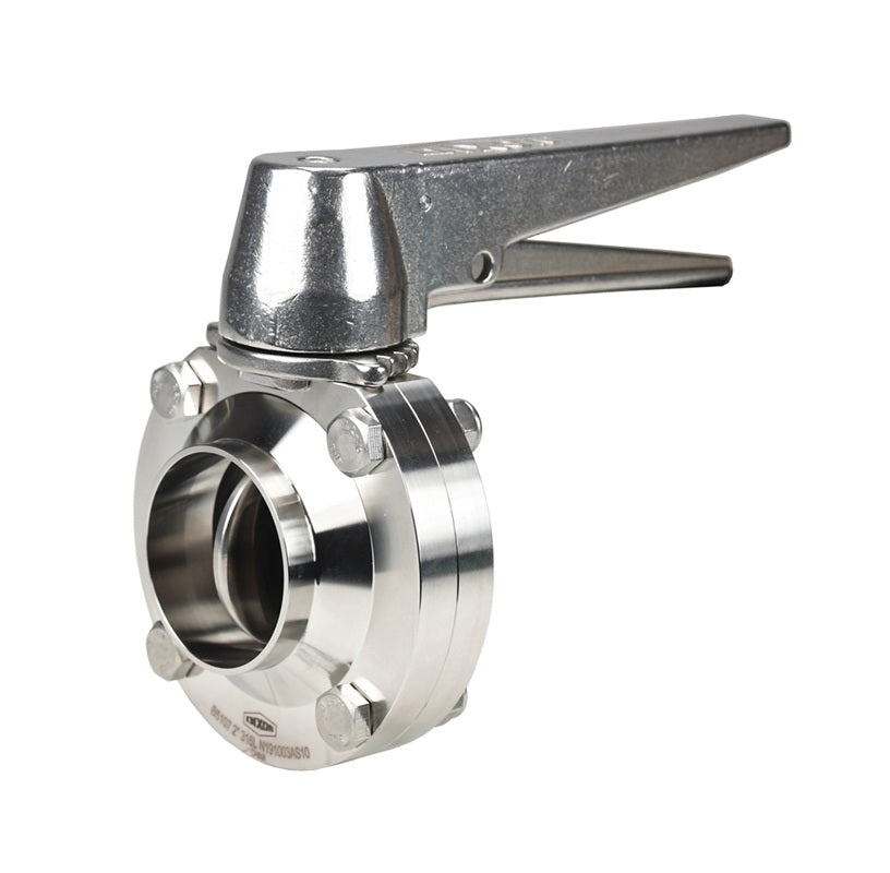 B5107V250BB-C Dixon Valve 2-1/2" 316L Stainless Steel Sanitary Weld End Butterfly Valve - Trigger Handle - FKM Seats