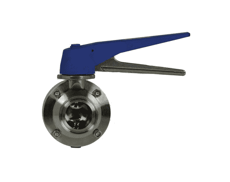 B5115S200CC-C Dixon Valve 2" 304 Stainless Steel Sanitary Butterfly Valve with Trigger Handle - Clamp End
