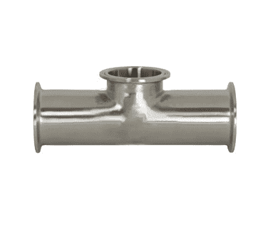 B7MPS-R200 Dixon Valve 316L Stainless Steel Sanitary Short Outlet Clamp Tee - 2" Tube OD