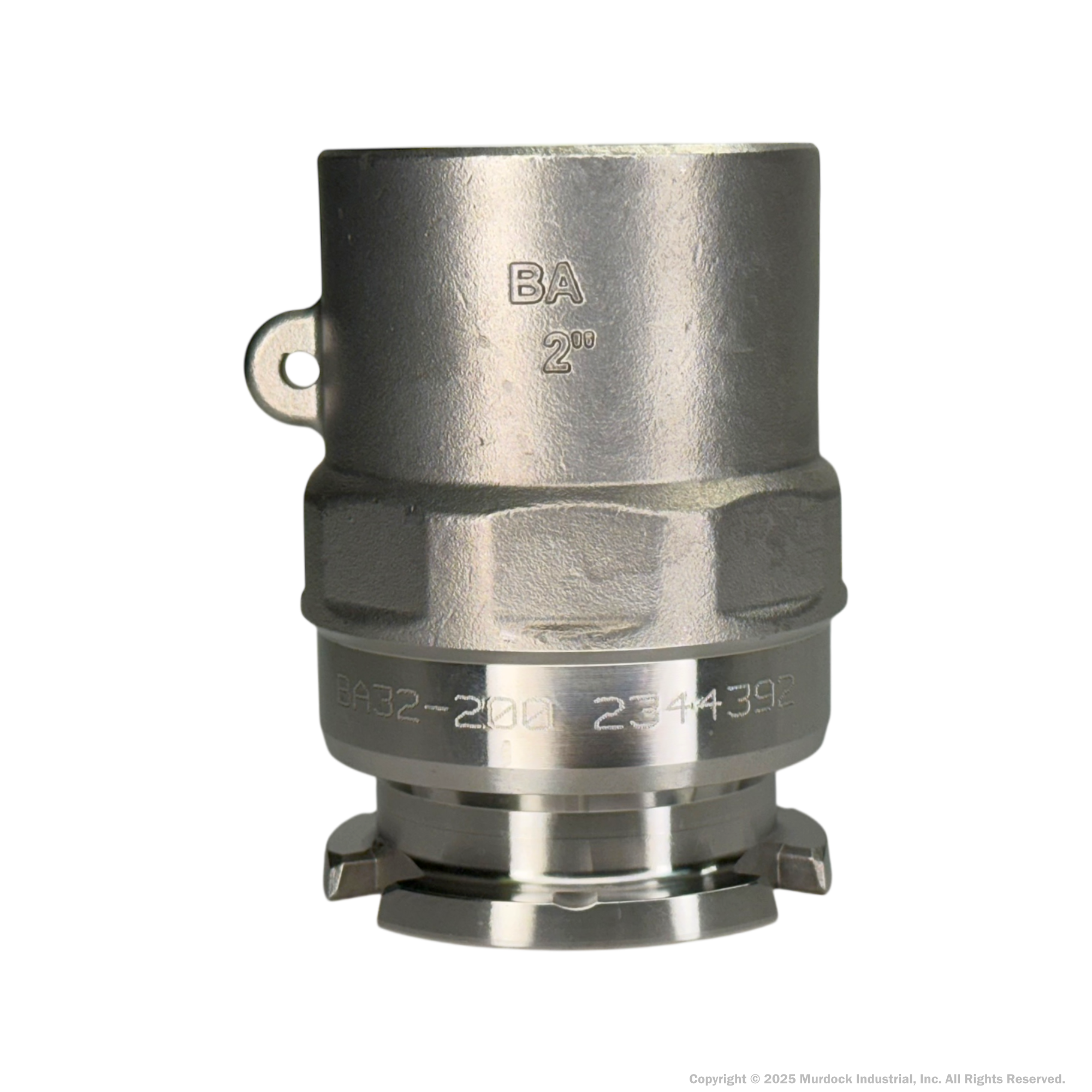 BA32-200 by Dixon Valve | Dry Disconnect | Bayonet Style | 2" Size | Adapter x Female NPT | FKM Seal | Stainless Steel