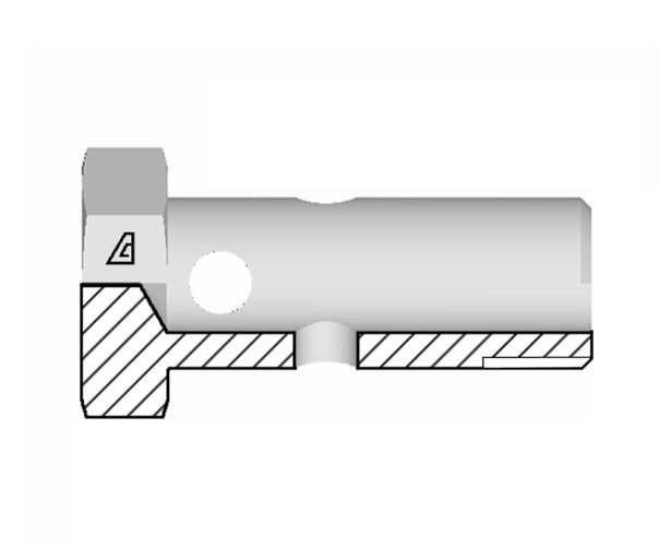 BBOLT-10 Alfagomma by Kuriyama | A Series | Two-Piece Hydraulic Hose Fitting | -10 BSPP Banjo Bolt | Steel