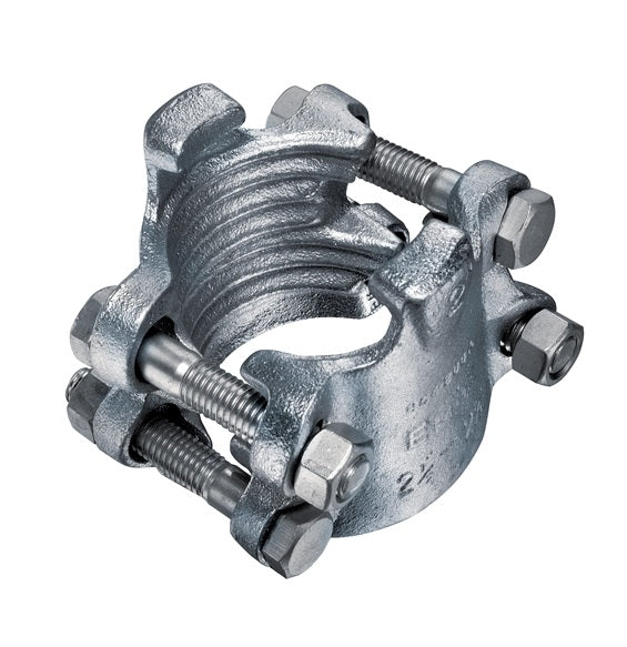 BC4-200 by Kuriyama | BC4 Series | 4-Bolt Interlocking Hose Clamp | 2" Hose ID | 2-11/32" to 2-17/32" Clamp Size Range | Plated Ductile Iron