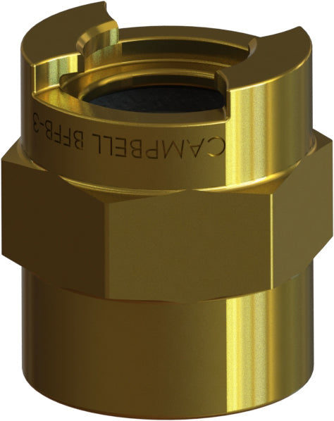 BFFB-2 by Campbell Fittings | Single-Lock Coupling | Bowes interchange | 1/2" Female Pipe x 1/2" Female NPT Thread | Straight | Brass