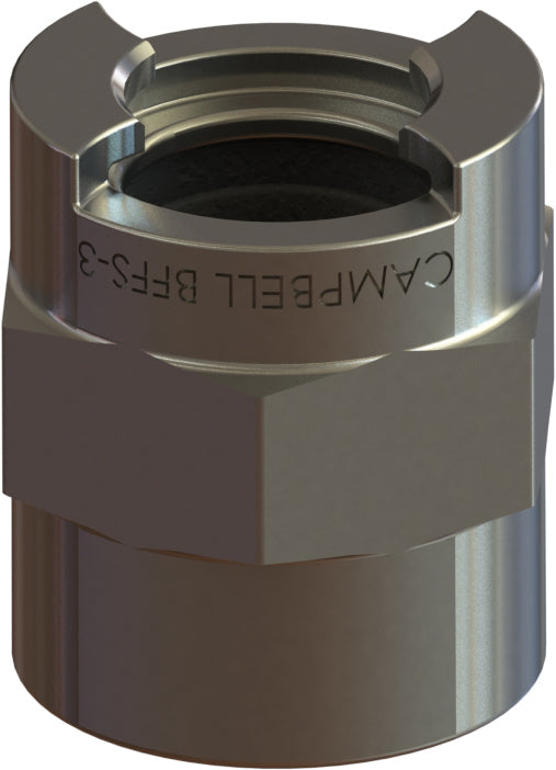 BFFS-2 by Campbell Fittings | Single-Lock Coupling | Bowes interchange | 1/2" Female Pipe x 1/2" Female NPT Thread | Straight | Plated Steel