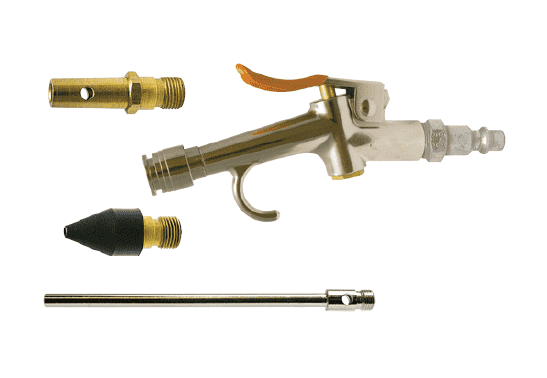 BG-KIT-F1 by ZSi-Foster | Blow Gun Kit | Includes: Lever-Operated Blow Gun, High Flow Safety Nozzle, 6" Extension Safety Nozzle, Rubber Tip Nozzle, Quick Connector Plug