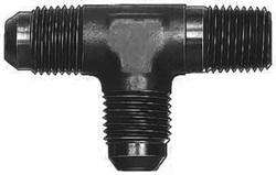 FBM5124 (FCM5124) Eaton Aeroquip® -04 Male AN x 1/8" Male Pipe Run x -04 Male AN Tee Adapter - Black Anodized Aluminum