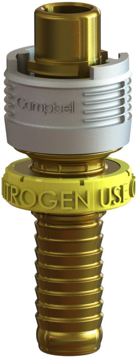 BMHB-3N by Campbell Fittings | Single-Lock Coupling | for Nitrogen use only | 3/4" Male Pipe x 3/4" Hose Barb | Straight | Brass