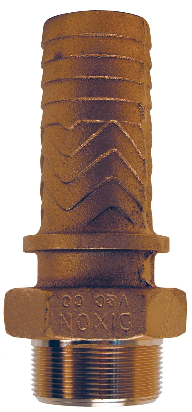 BMS16 by Dixon Valve | Boss® Male Stem | 1-1/4" Male NPT x 1-1/4" Hose Barb | Brass