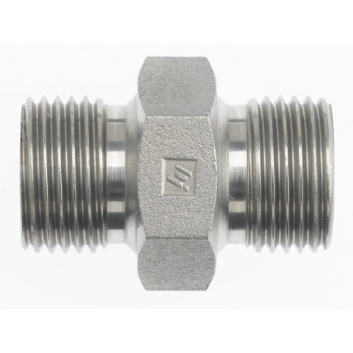 9022-16-12 by Brennan Inc. | -16 Male BSPP x -12 Male BSPP Nipple | Straight | Steel