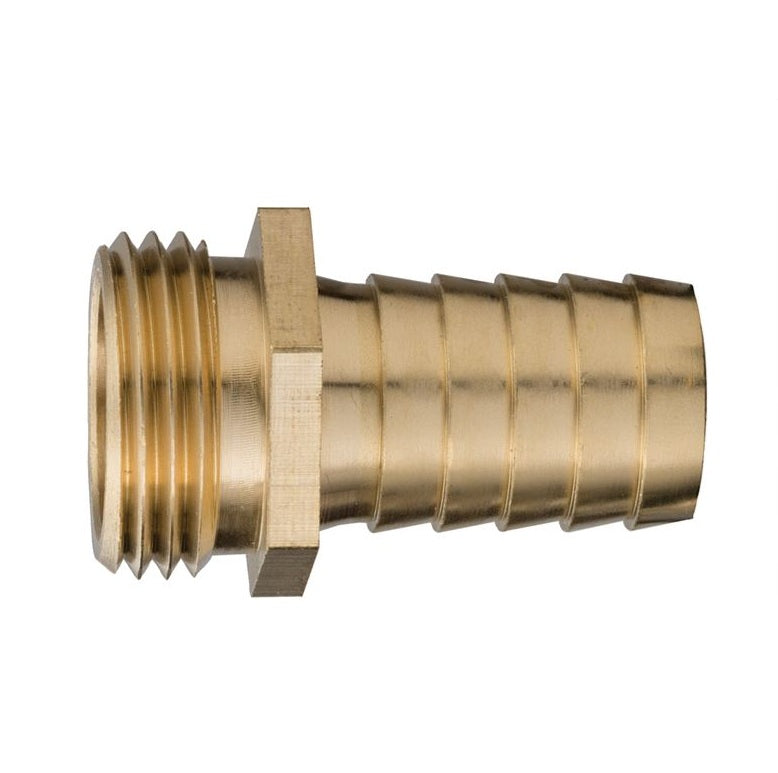 BRGHT-M062 by Kuriyama | Garden Hose Fitting | 5/8" Male GHT x 5/8" Hose Barb | Brass