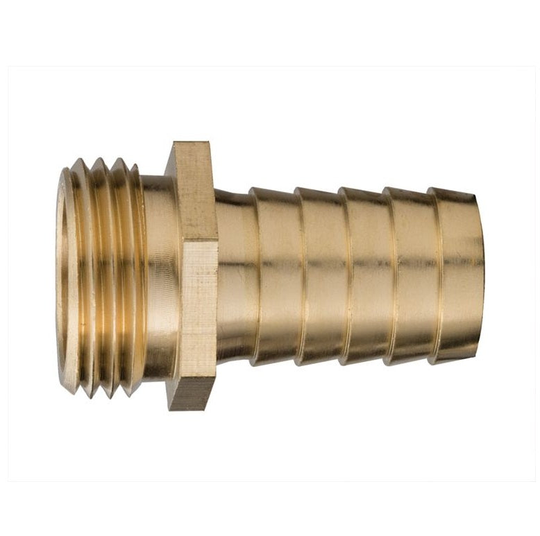 BRNPS-M100 by Kuriyama | Hydrant Fitting | 1" Male NPS Thread x 1" Hose Barb | Brass