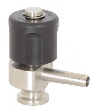BSVACV-N150050 Dixon Valve Angle Sample Valve - 1-1/2" Clamp x 3/8" Barb - 316L Stainless Steel