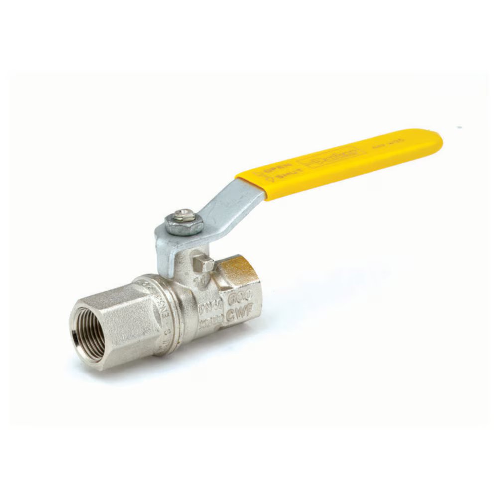 BVG4-2L by Parker | Ball Valves | 2" Female BSPP Thread w/ Lever Handle | Straight | Nickel-Plated Brass