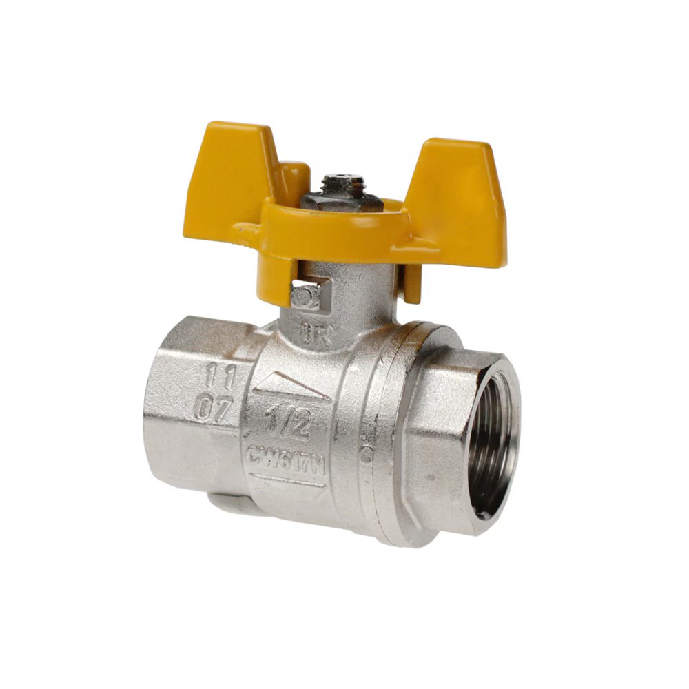 BVGT4-1/4L by Parker | Ball Valves | 1/4" Female BSPP Thread w/ Compact Handle | Straight | Nickel-Plated Brass | Pack of 12