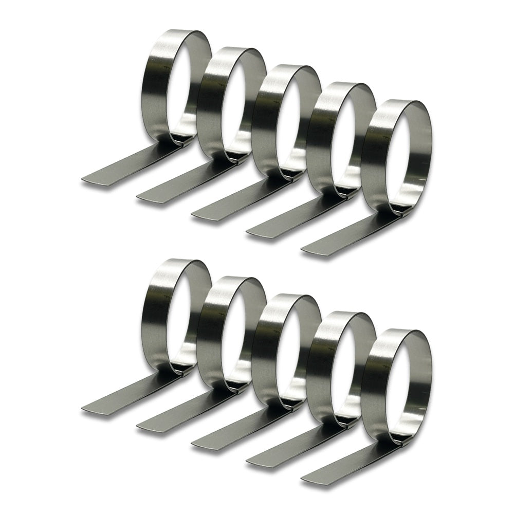 CP12S9-10 by Band-It | Center Punch Clamp | 3" ID | 5/8" Width | 0.025" Thickness | 201 Stainless Steel