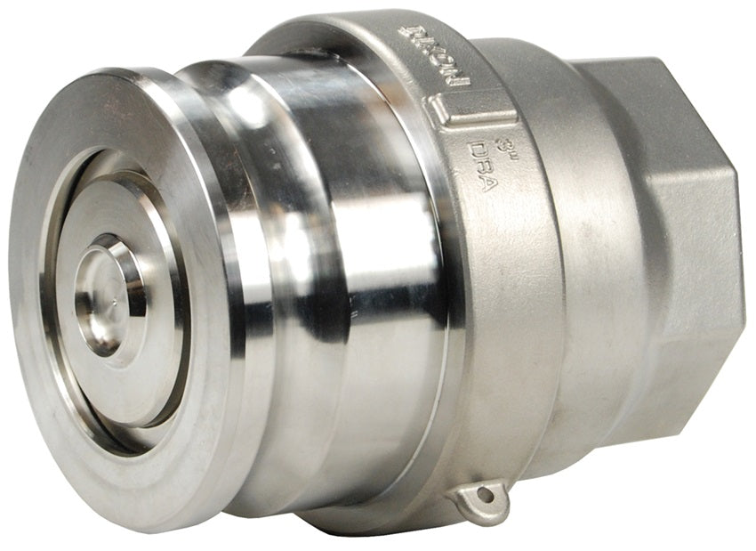 DBA71-300 Bayloc® by Dixon Valve | Dry Disconnect | 3" Female NPT x 4" Adapter | Nitrile Rubber Seal | Stainless Steel