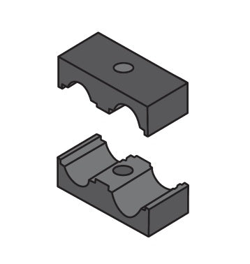 T3008H-C ZSi-Foster | Beta Clamp | Smoothie Twin Series | For 1/2" x 1/2" Hose | Cushion Body ONLY | Polypropylene