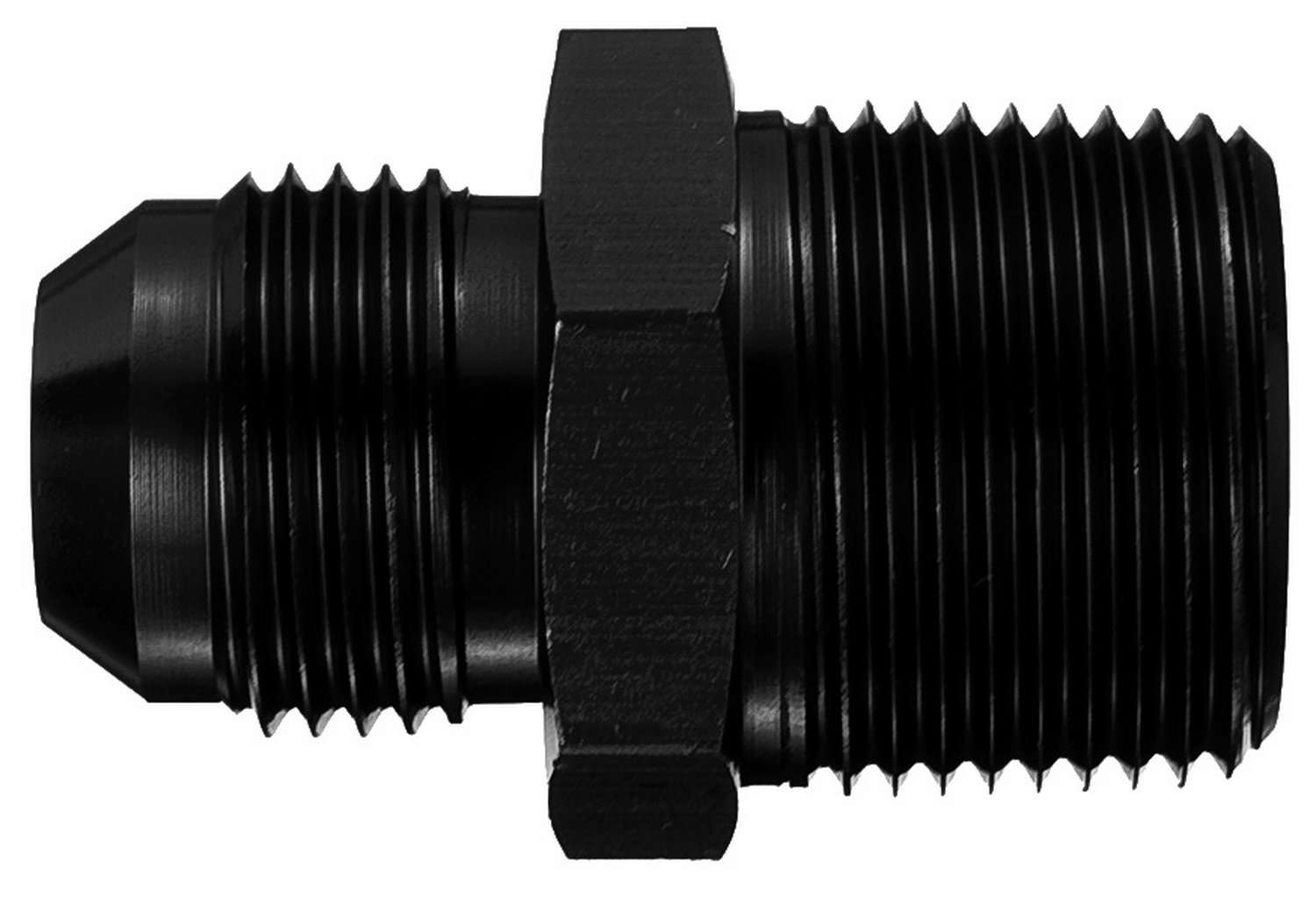 FBM5010 (FCM5010) Eaton Aeroquip® -12 Male AN x 1/2" Male Pipe Straight Adapter - Black Anodized Aluminum