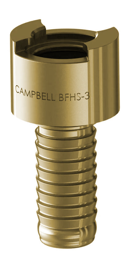 BFHB-2 by Campbell Fittings | Single-Lock Coupling | Bowes interchange | 1/2" Female Pipe x 1/2" Hose Barb | Straight | Brass