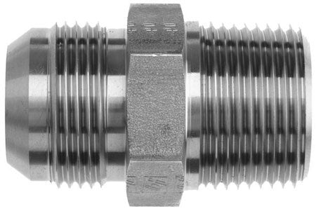 2404-10-06-SS by Brennan Inc. | 5/8in Male JIC x 3/8in Male NPTF | Straight | Stainless Steel