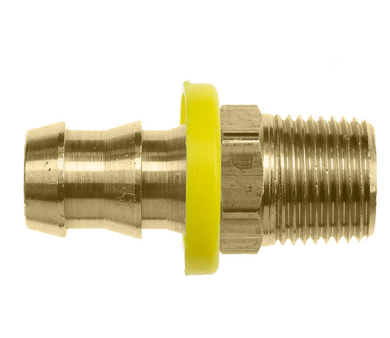 2113-10-06-B by Brennan Inc. | -10 Push Lock x -06 Male Pipe | Straight | Brass