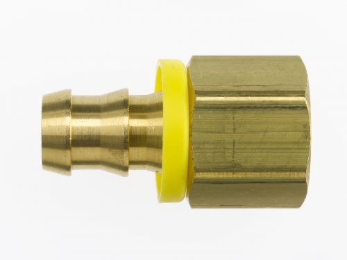 2119-08-06-B by Brennan Inc. | -08 Push Lock x -06 Female Pipe | Straight | Brass