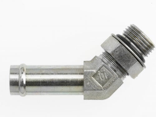4603-12-12-NWO-FG by Brennan Inc. | -12 Hose Barb x -12 Male Adjustable O-Ring Boss | 45° Elbow | Forged Steel