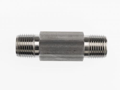 5404-N-06X2.500 by Brennan Inc. | -06 Male Pipe x -06 Male Pipe | 2.50" Long | Straight | Nipple Long | Steel