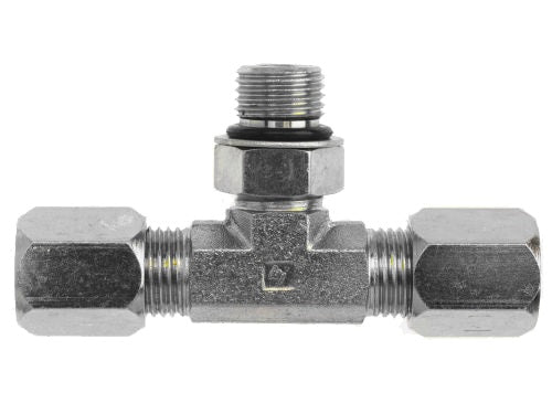 C6803-06-06-06-NWO-FG by Brennan Inc. | -06 Bite Type x -06 Bite Type x -06 Male O-Ring Boss | Tee | Forged Steel