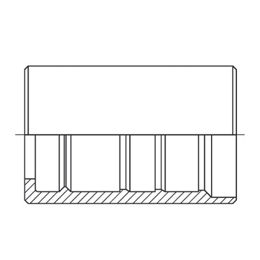 D114472 by Brennan Inc. | Multispiral EN 856 4SH External & Internal Skive Interlock Ferrule | 1" Hose ID | Stainless Steel