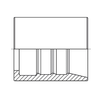 D200720 by Brennan Inc. | PF-1 One Wire External Skive Ferrule | 5/8" Hose ID | Stainless Steel