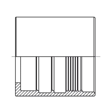 D200760 by Brennan Inc. | PF-11 Two Wire External Non-Skive Ferrule | 1-1/2" Hose ID | Stainless Steel