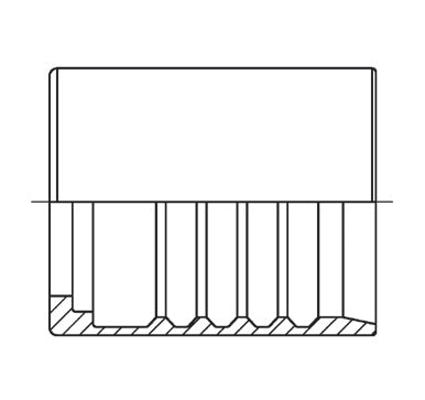 D200802 by Brennan Inc. | Ferrule for Convoluted PTFE | PF9 | 1" Hose ID | Stainless Steel