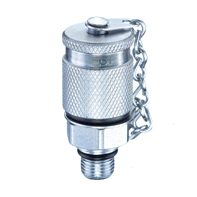 DP7005-08 by Brennan Inc. | 08mm Male Metric O-Ring Type A Test Coupling with Cap | Steel