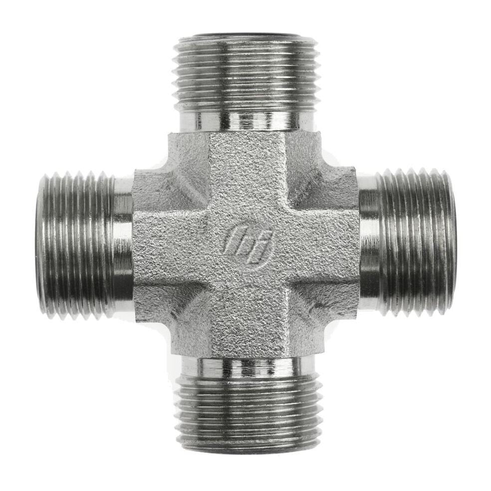FS2650-12-12-12-12-FG by Brennan Inc. | -12 Male Face Seal | Cross | Forged Steel
