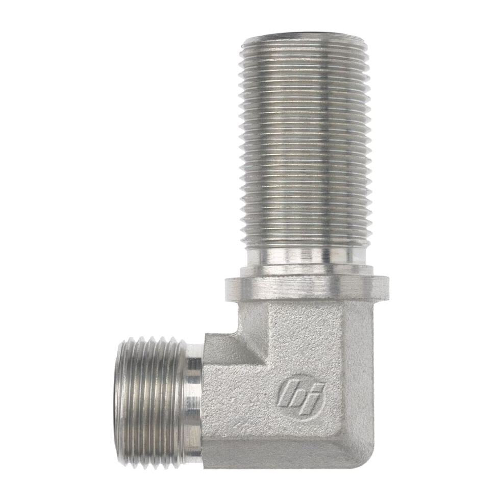 FS2701-24-24-FG by Brennan Inc. | -24 Male Face Seal x -24 Male Face Seal Bulkhead | 90° Elbow | Forged Steel