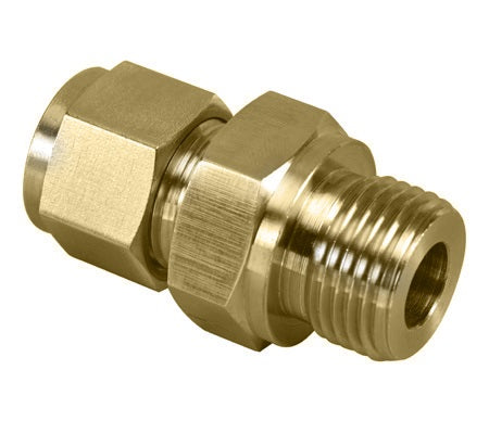 N7013-04-04-B by Brennan Inc. | -04 Instrumentation Fitting x -04 Male BSPP Form B | Straight | Brass