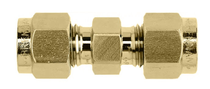NS2403-06-04-B by Brennan Inc. | -06 Instrumentation Fitting x -04 Instrumentation Fitting Single Ferrule | Straight | Brass