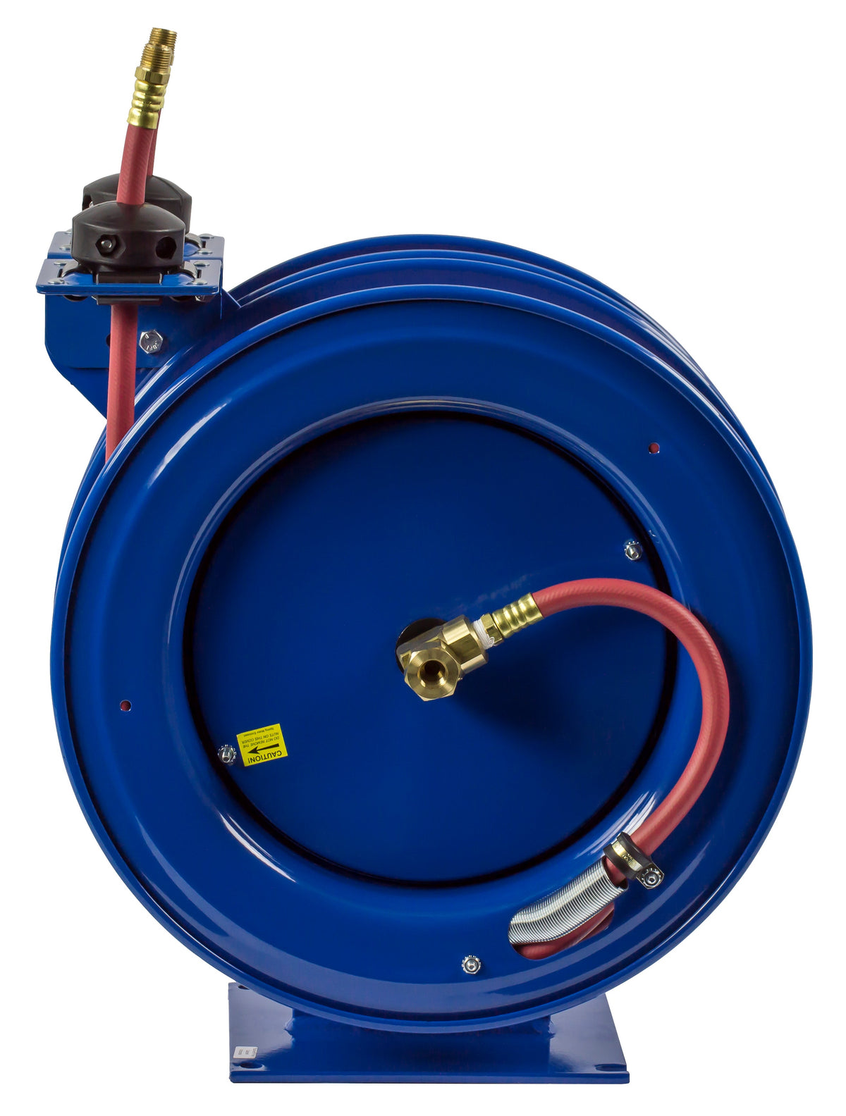 C-LP-425-425 by Coxreels | C Series | 300 PSI Dual Hose Spring Driven Hose Reel for Air & Water | 1/2" Hose ID, 1/2" FNPT Inlet x 1/2" MNPT Hose End | Steel | 25ft PVC Hose Included