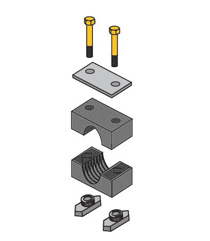 S6028R-AL by ZSi-Foster | C-Rail Mount Beta Clamp | Standard Series | For 1-3/4" Tube | Aluminum
