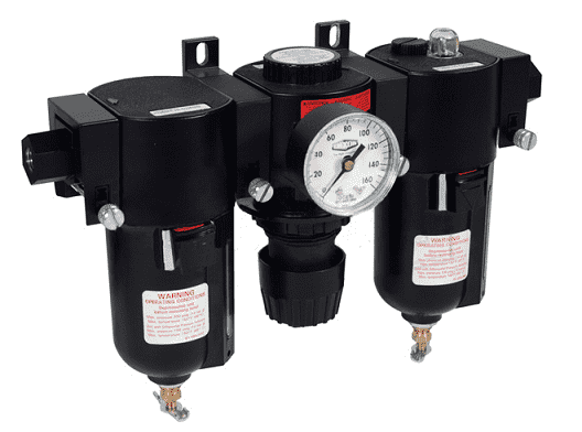 C26-02MMB Dixon Valve Wilkerson 1/4" Standard Combination Unit with Metal Bowl - Manual Drain - 35 SCFM