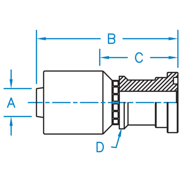C61-20-24-W by Kurt Hydraulics | Jump Size | Code 61 Flange | for 1-1/4" Hose ID