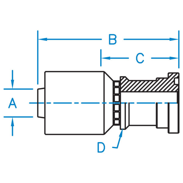 C62-12-08-W by Kurt Hydraulics | Jump Size | Code 62 Flange | for 3/4" Hose ID