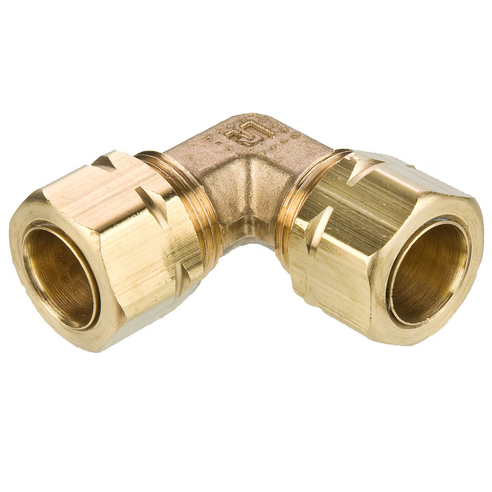 165CA-8 by Parker | Compress-Align® Fittings | Union | 1/2" Tube Size x 11/16" Thread | 90° Elbow | Brass | Pack of 10